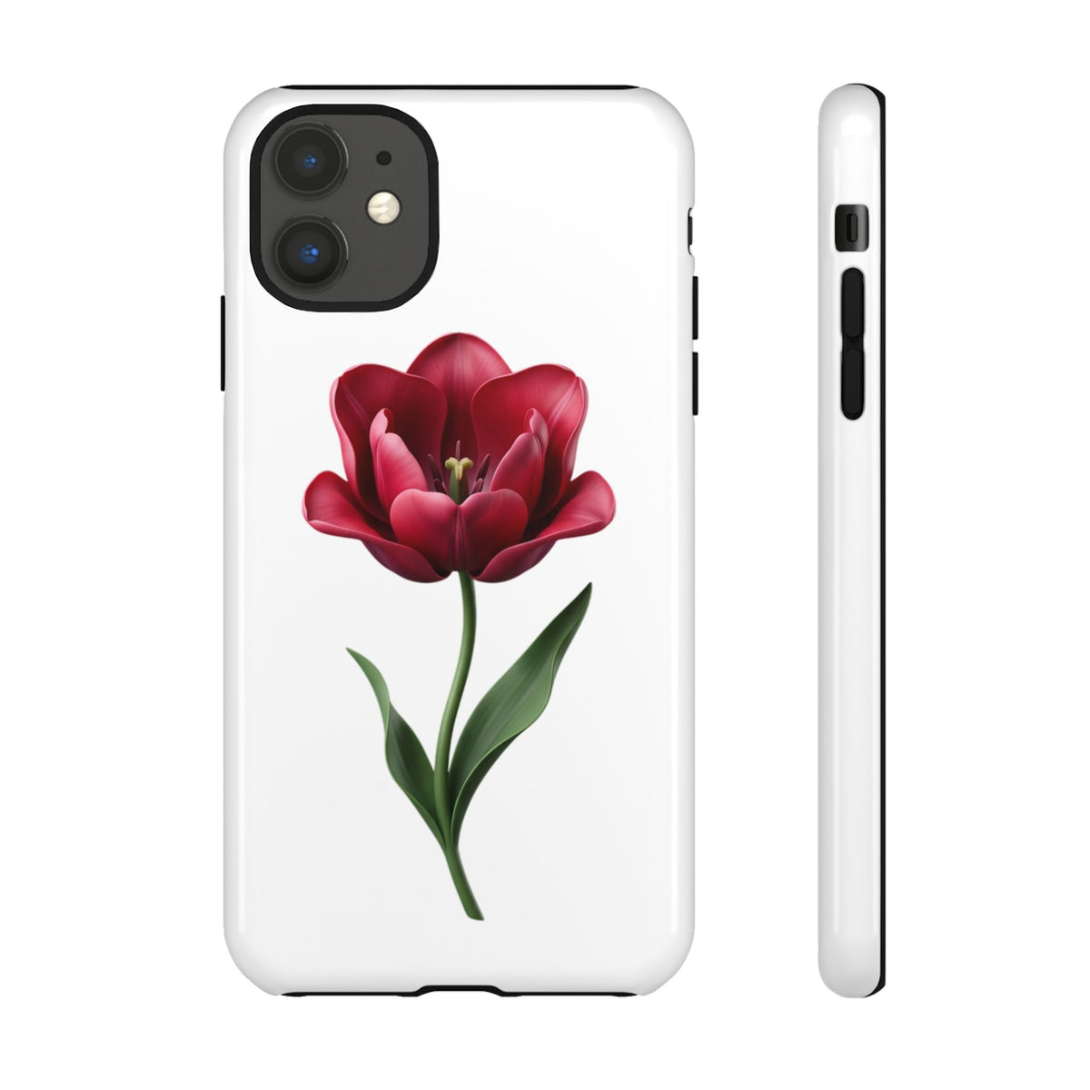 Tulip Floral Tough Phone Case – Protective Blossom iPhone Cover