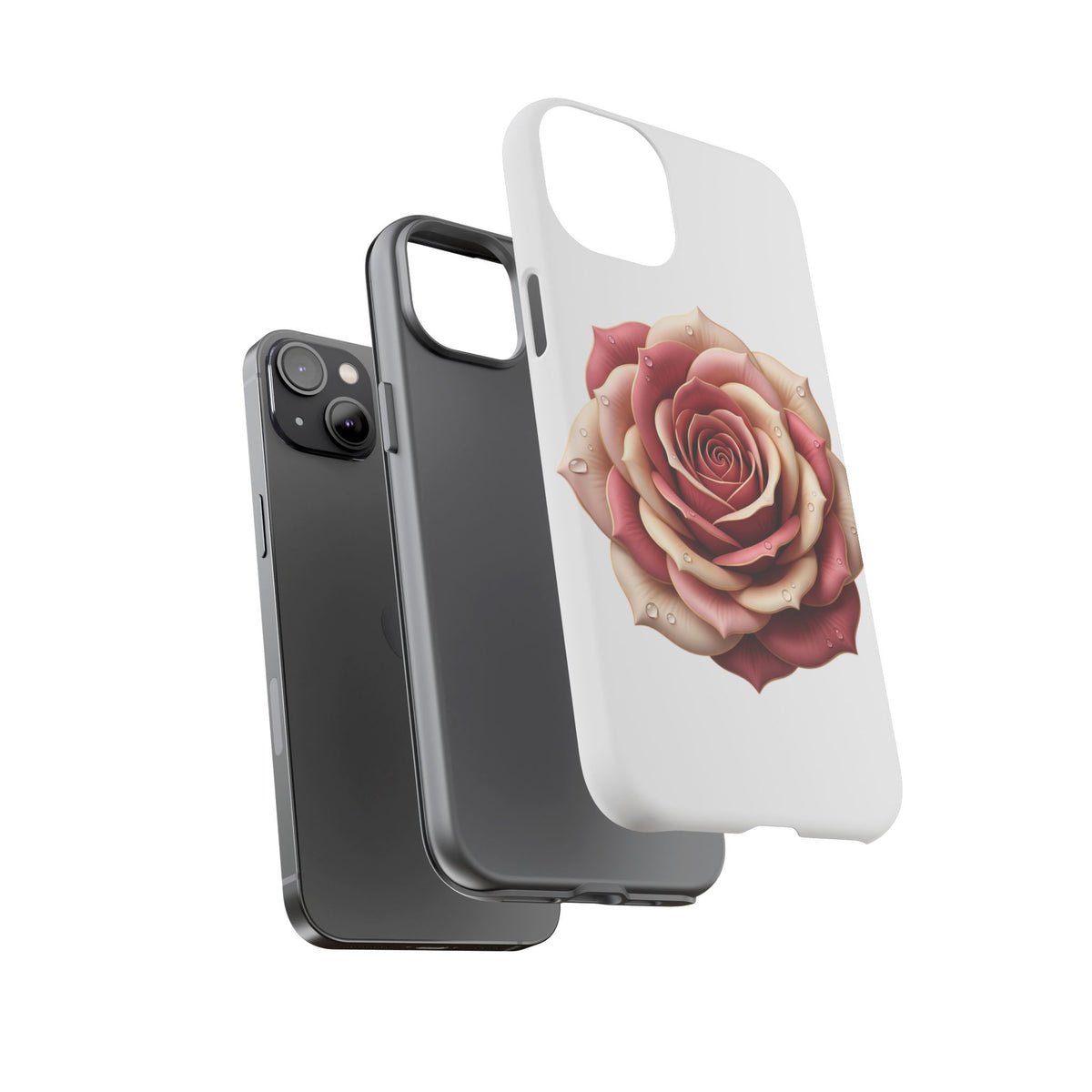 Rose Waterdrop Tough Phone Case — Protective Floral iPhone Cover
