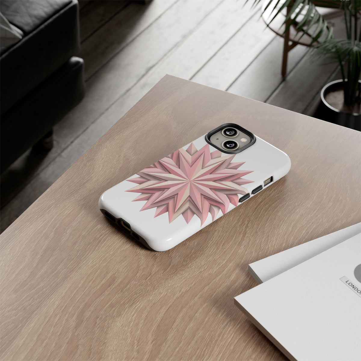 Pink Geometric Star Phone Case — Tough Protective iPhone Cover