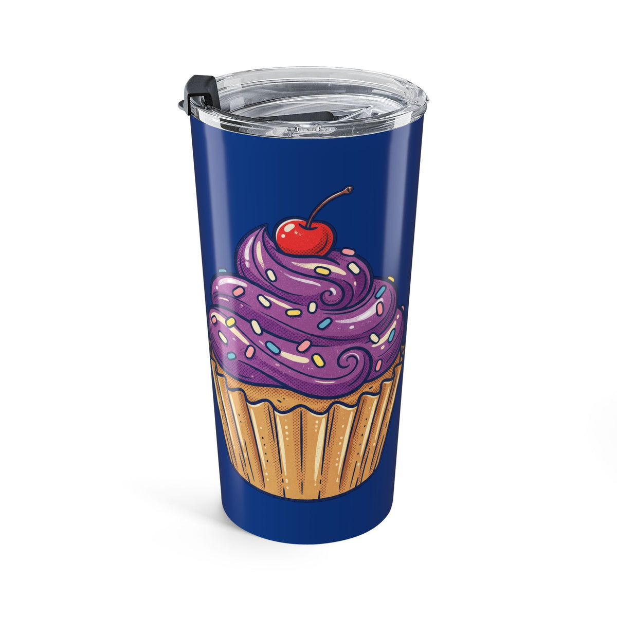 20oz Cup — Navy & Purple Cupcake Insulated Tumbler