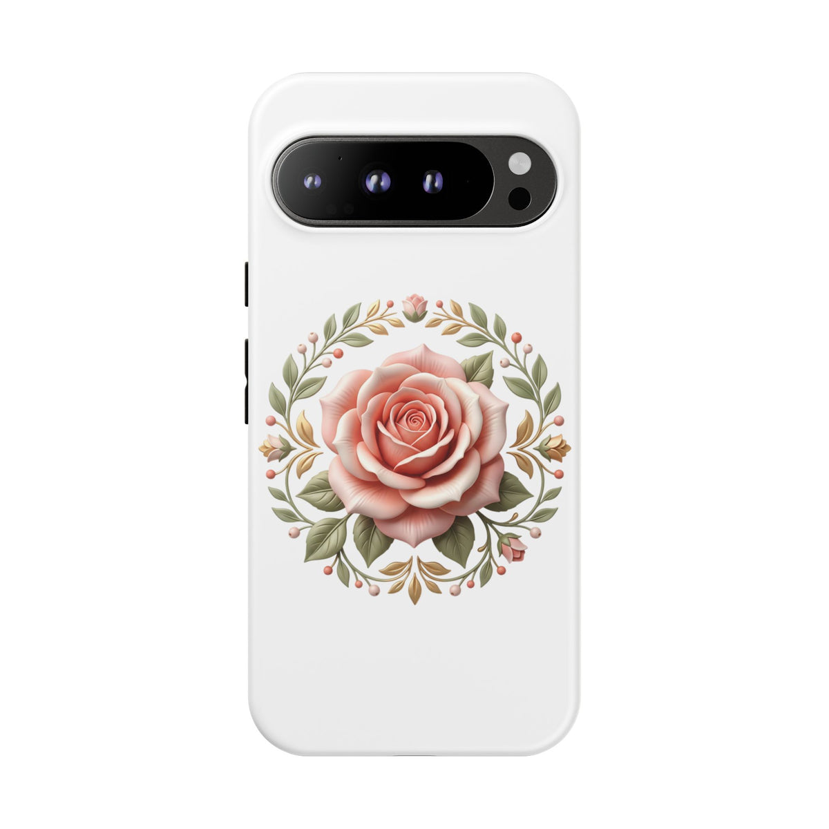 Floral Rose Wreath Tough Phone Case