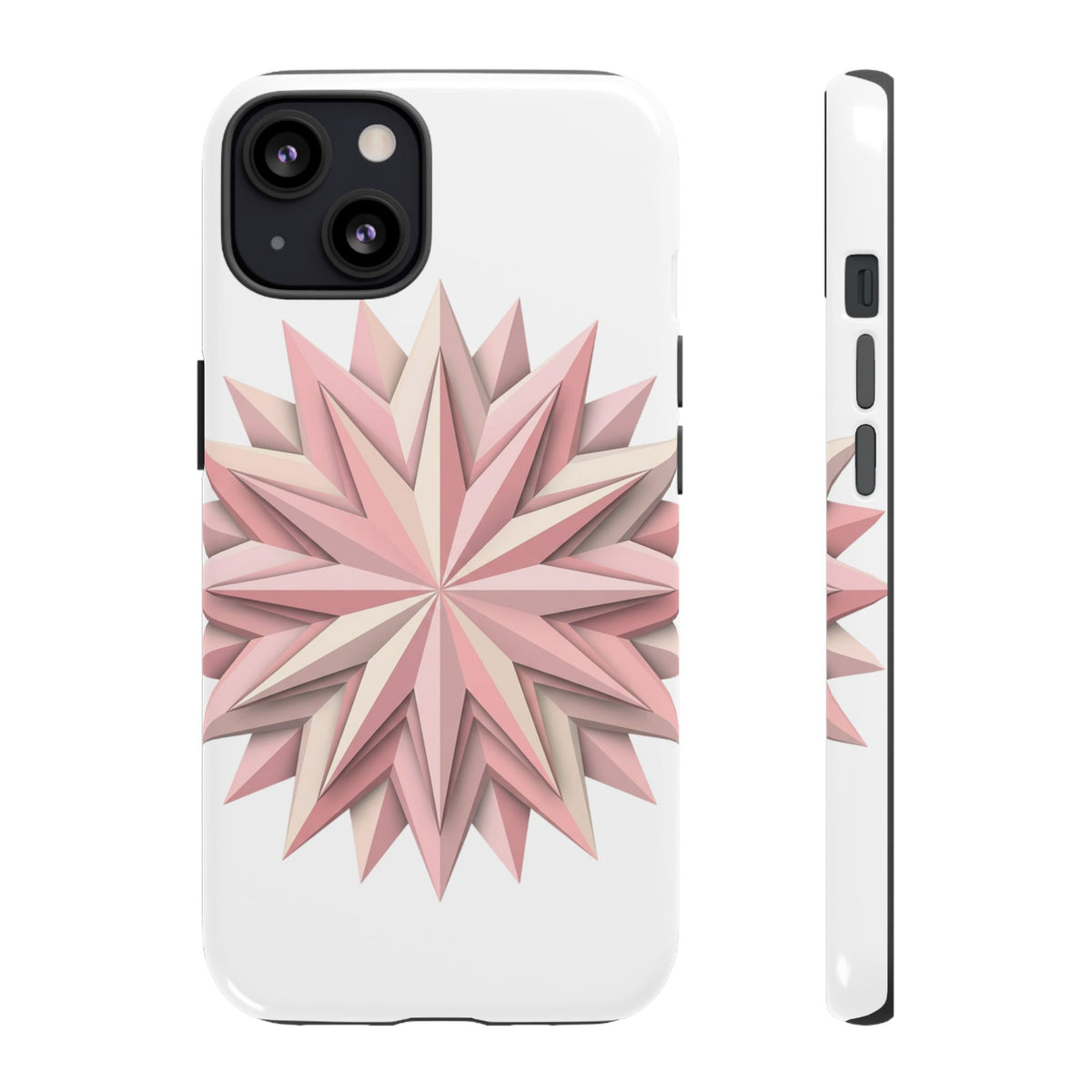 Pink Geometric Star Phone Case — Tough Protective iPhone Cover
