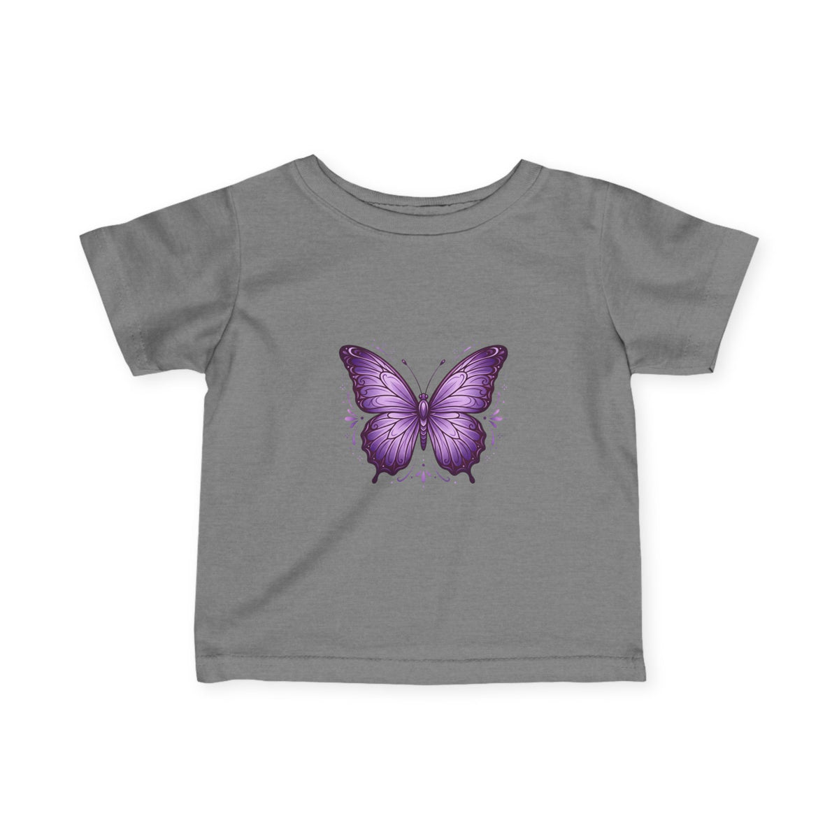 Infant T-Shirt — Purple Butterfly Baby Tee (Cute Newborn Gift)