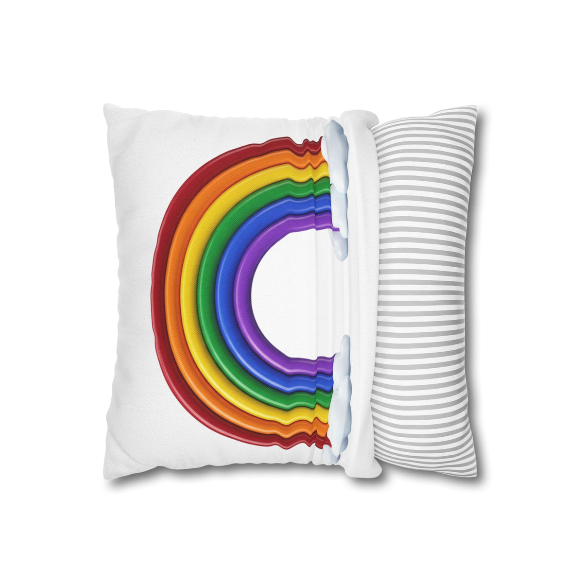 Rainbow Spun Polyester Square Pillowcase