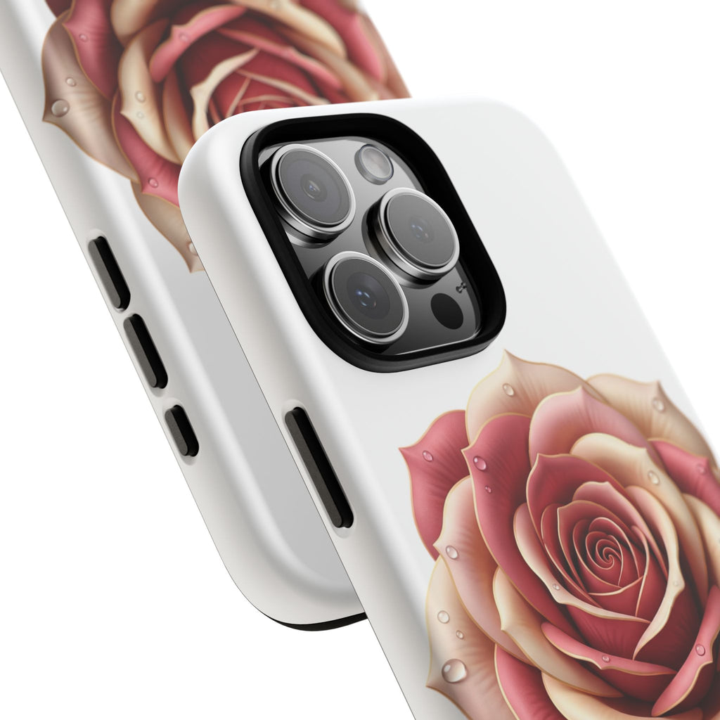 Rose Waterdrop Tough Phone Case — Protective Floral iPhone Cover