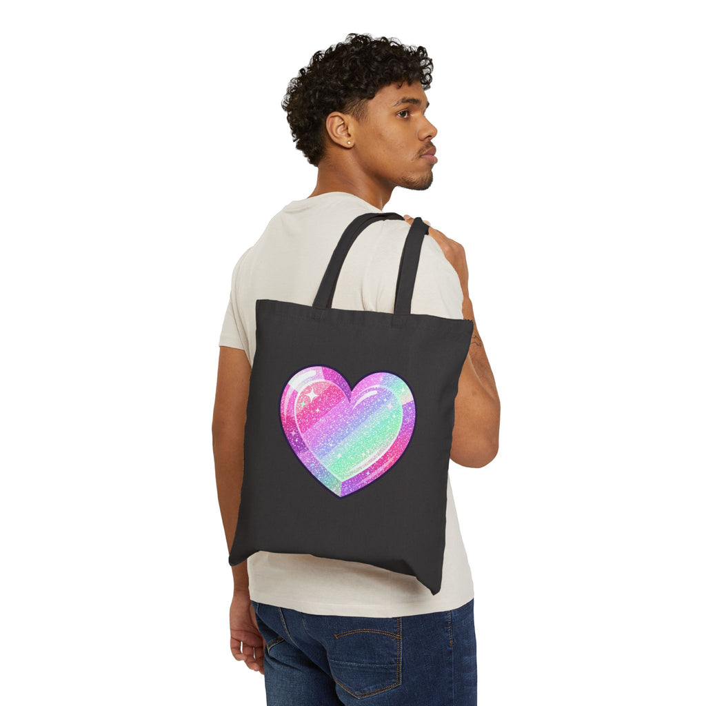 Pastel Rainbow Heart Tote