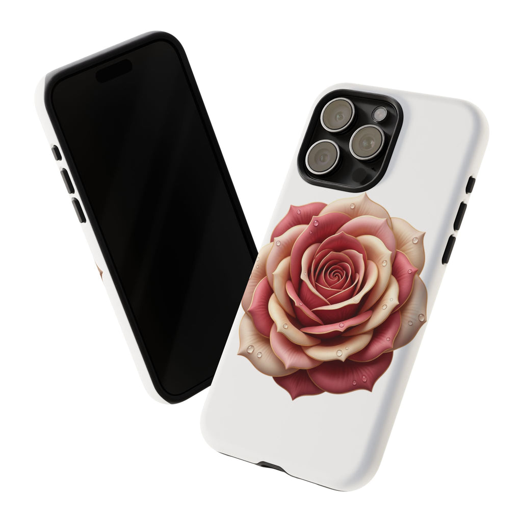 Rose Waterdrop Tough Phone Case — Protective Floral iPhone Cover