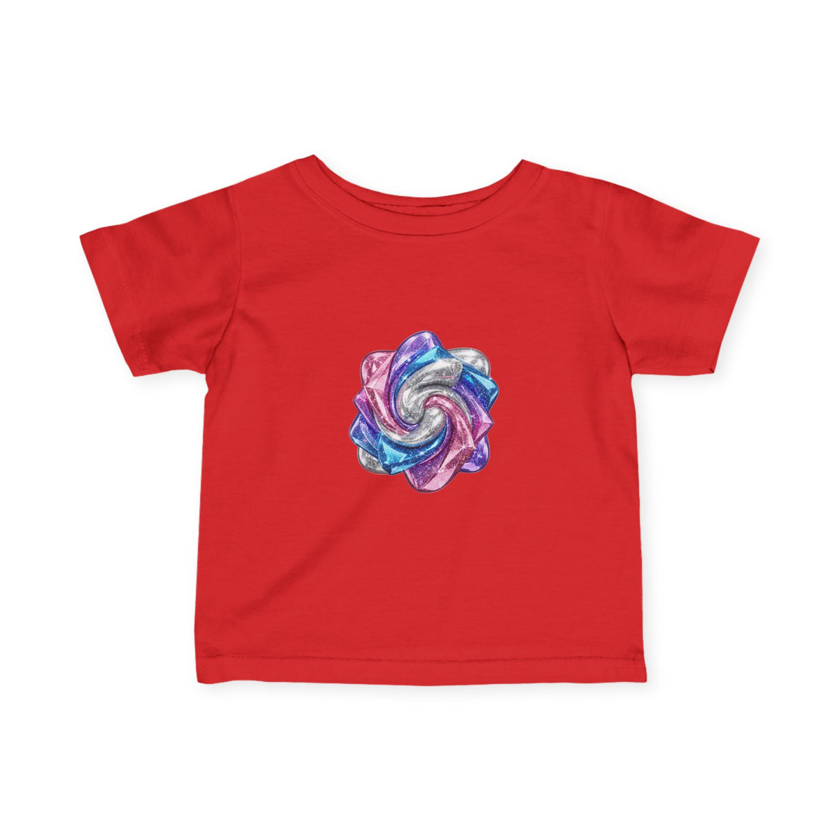 3D Glitter Design Infant Fine Jersey Tee