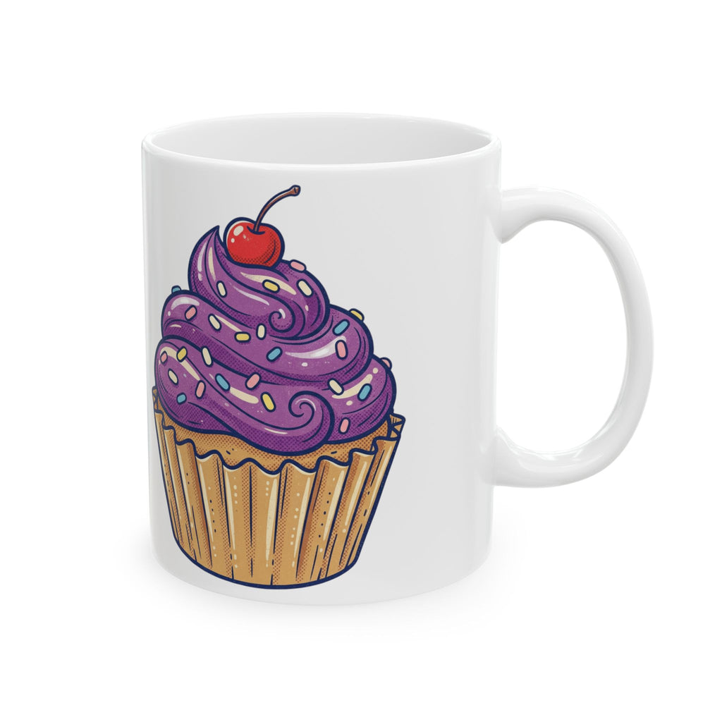 Purple Cupcake Ceramic Mug, (11oz, 15oz)