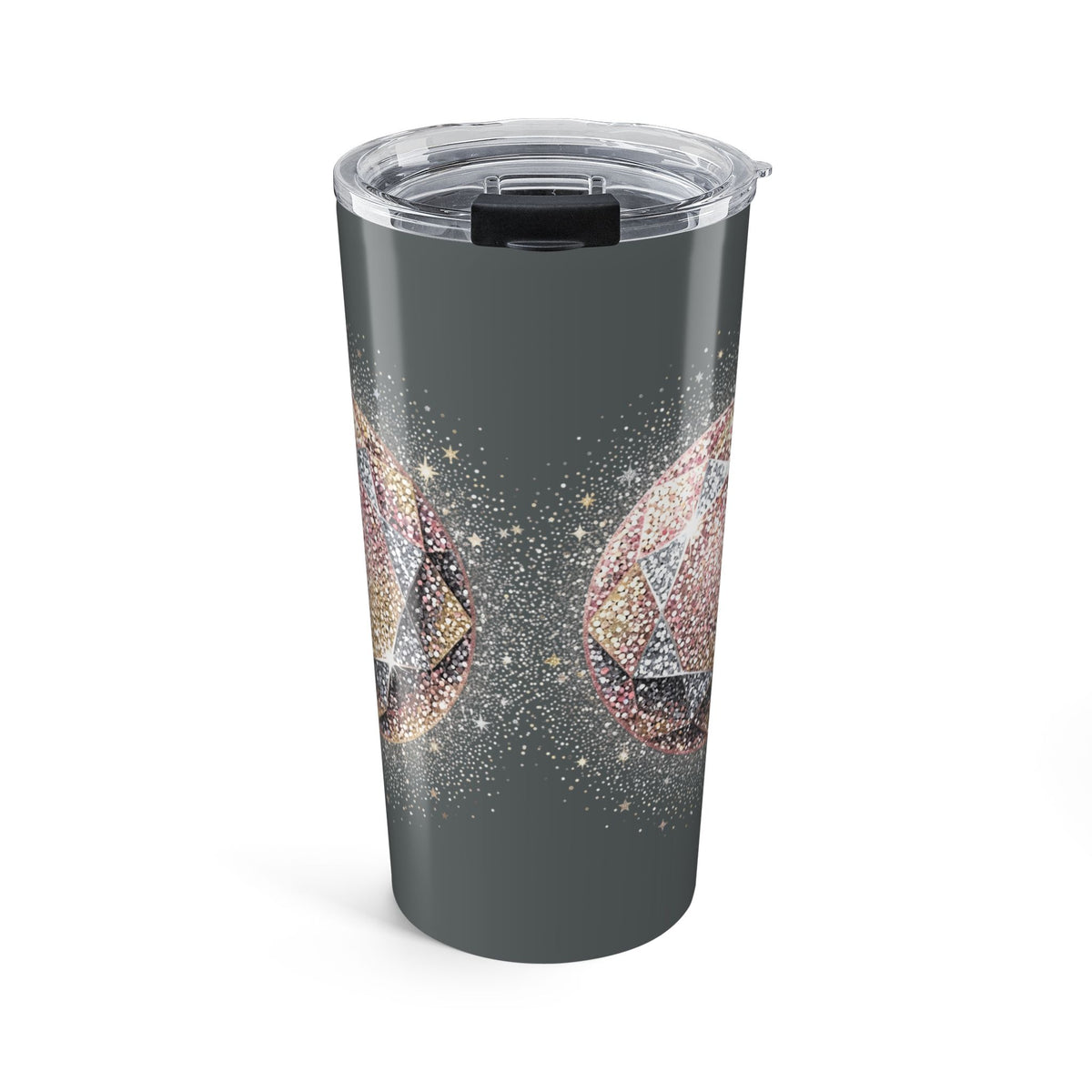 Glittery Dark Grey Tumbler 20oz