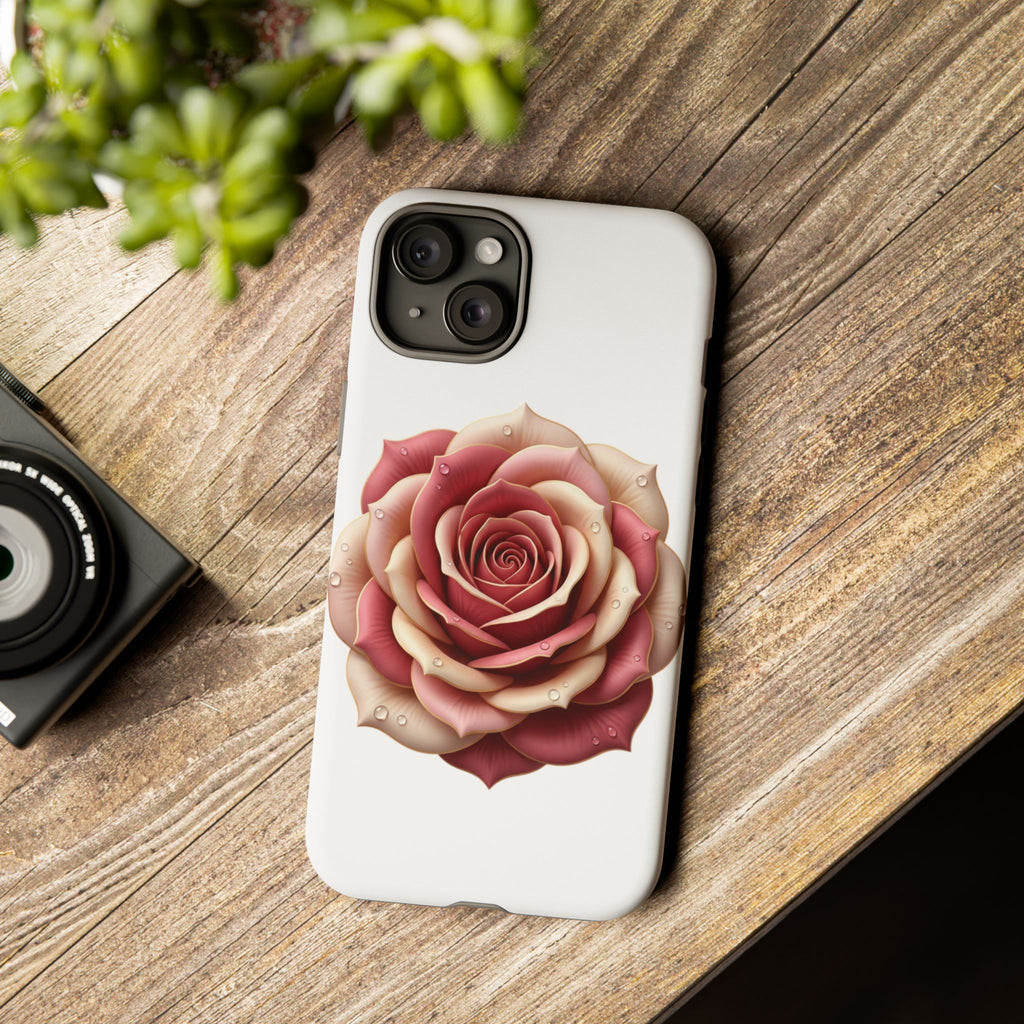 Rose Waterdrop Tough Phone Case — Protective Floral iPhone Cover