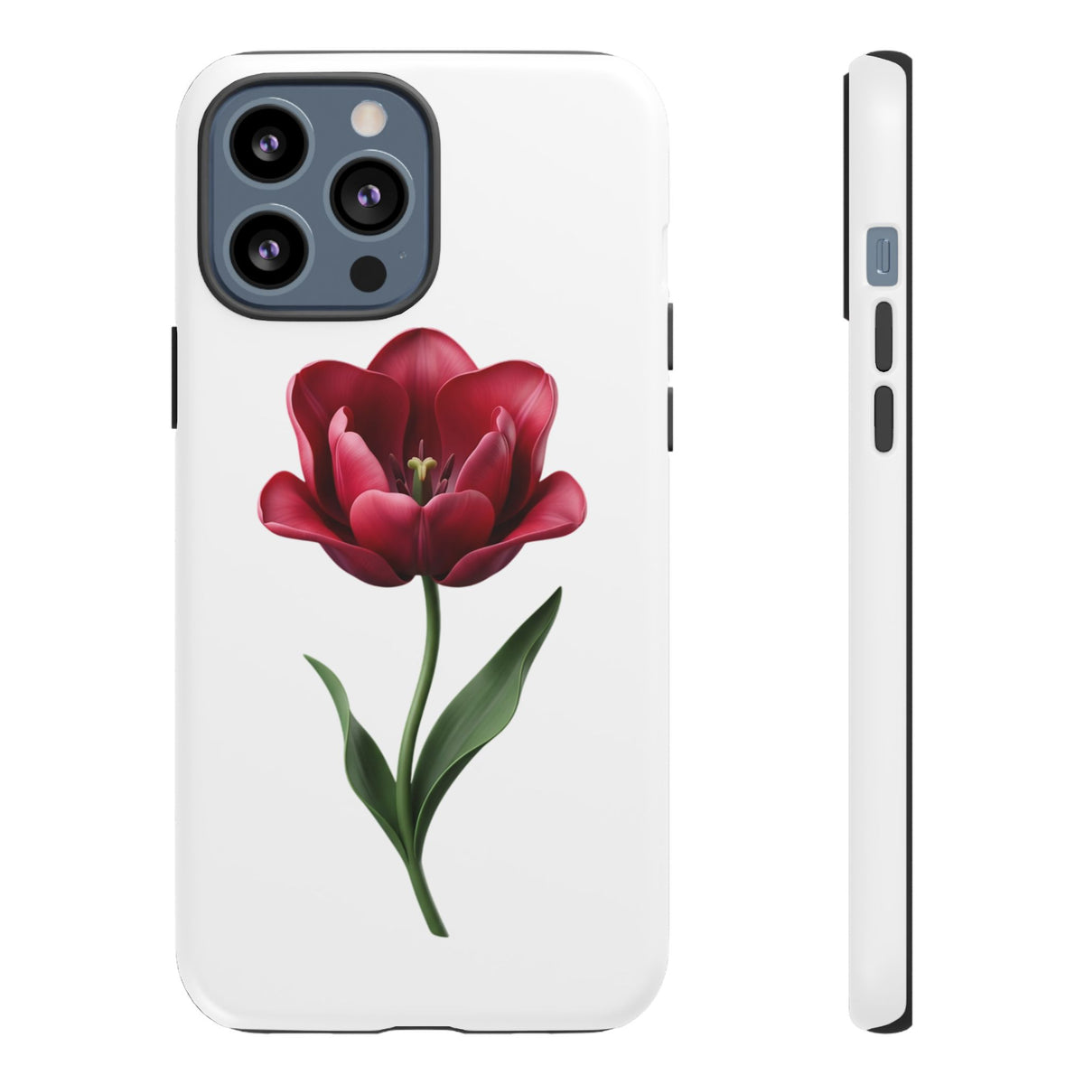 Tulip Floral Tough Phone Case – Protective Blossom iPhone Cover