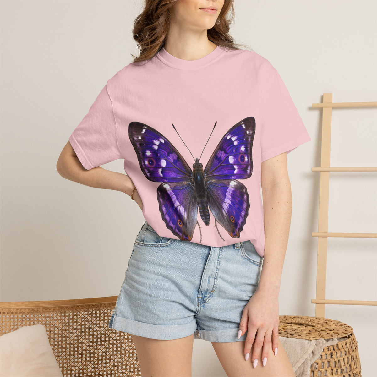 Purple Butterfly T-Shirt — Vibrant Vintage Moth Graphic Tee