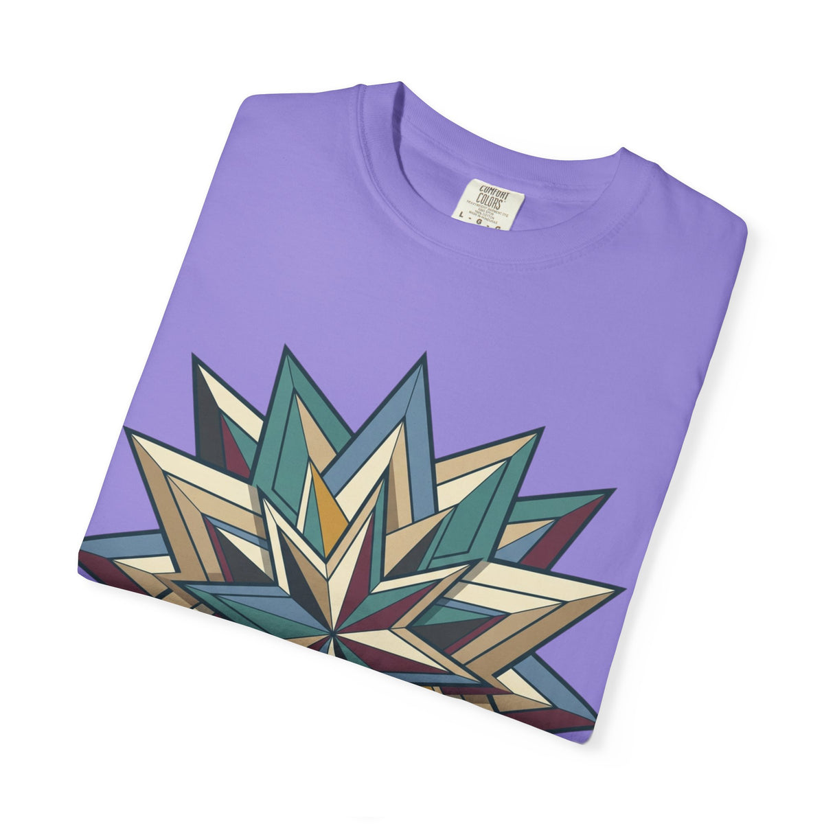 Geometric Starburst T-Shirt — Vintage Compass Rose Graphic Tee
