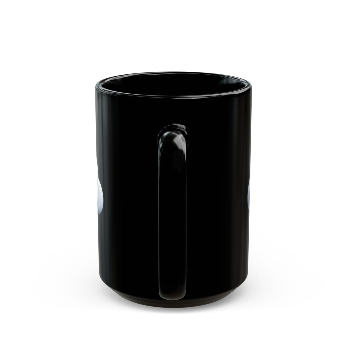 Cloud Icon Black Mug — Cute Minimal Cloud Coffee Cup (11oz/15oz)