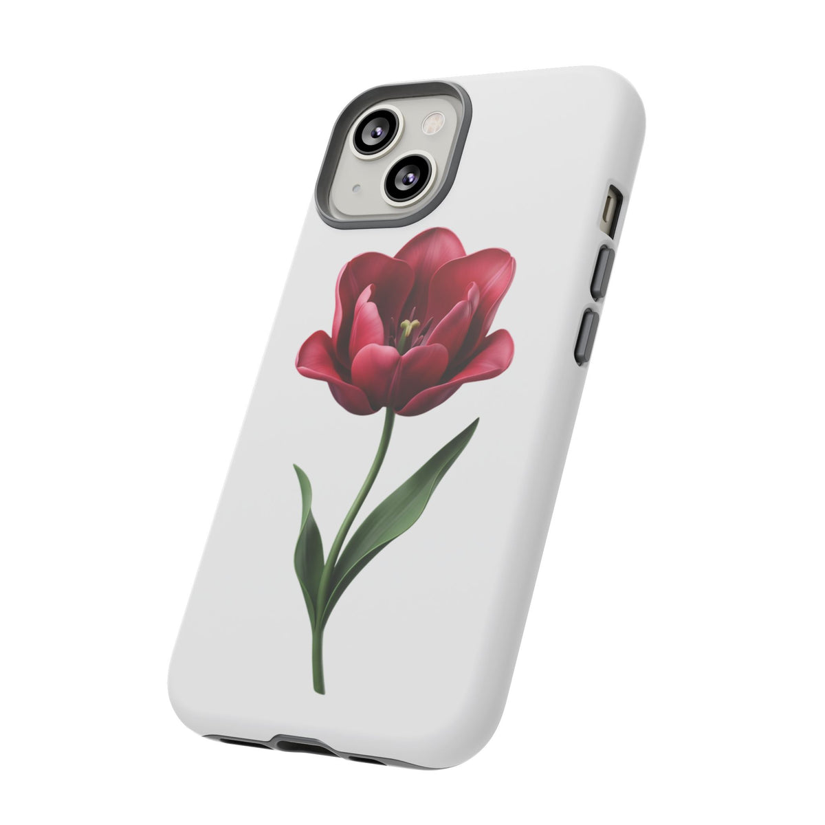 Tulip Floral Tough Phone Case – Protective Blossom iPhone Cover