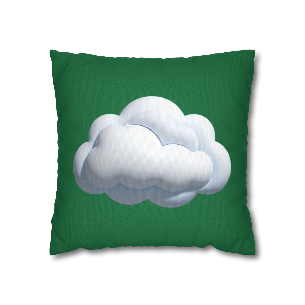 Cloud Graphic Pillowcase — Dark Green Decorative Throw Pillow Cover
