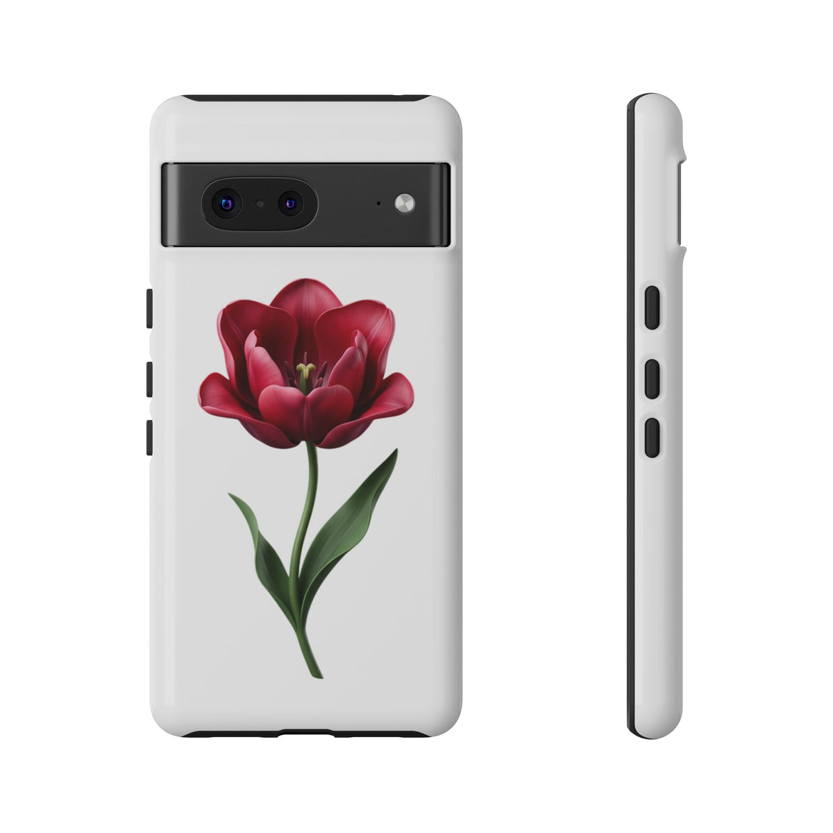 Tulip Floral Tough Phone Case – Protective Blossom iPhone Cover