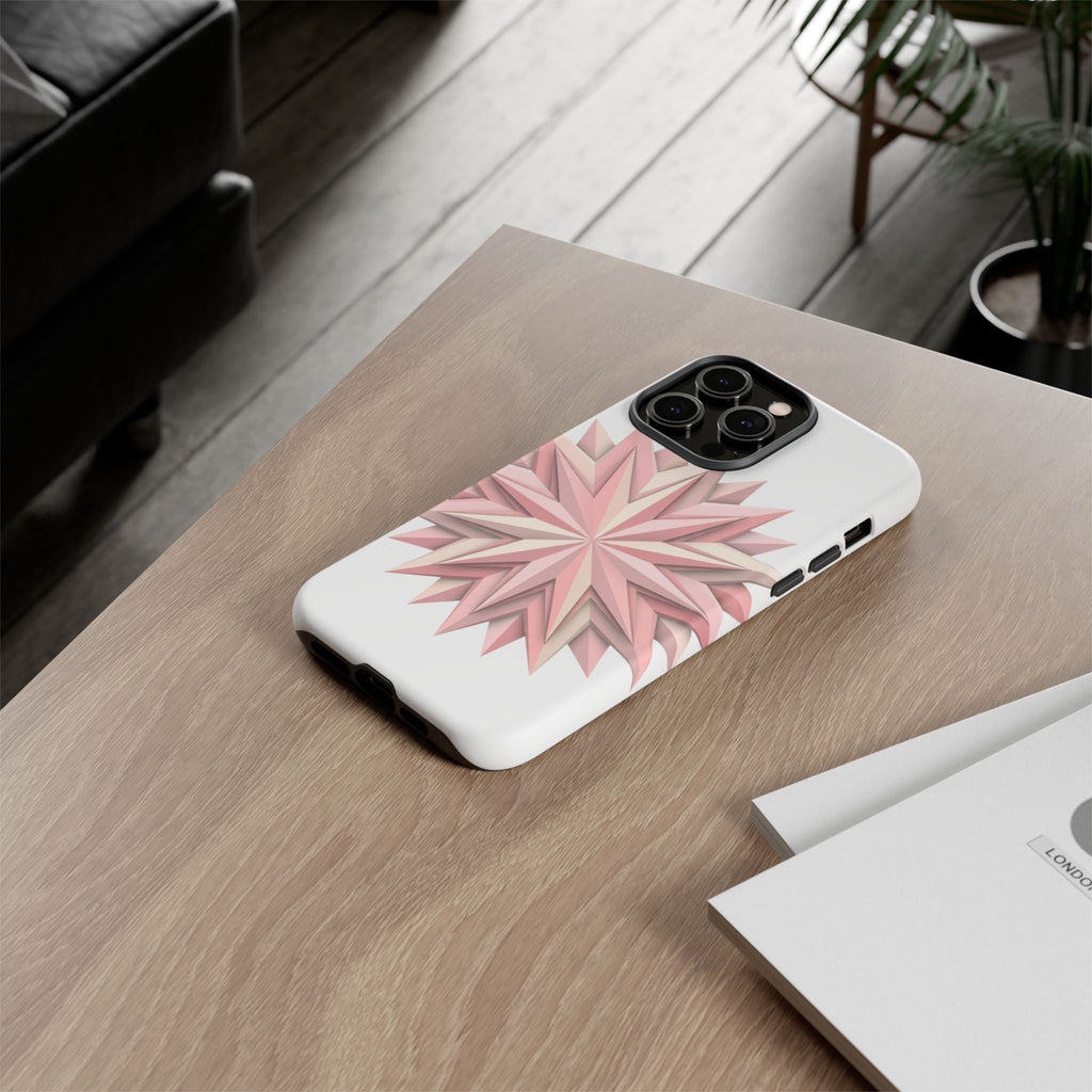 Pink Geometric Star Phone Case — Tough Protective iPhone Cover
