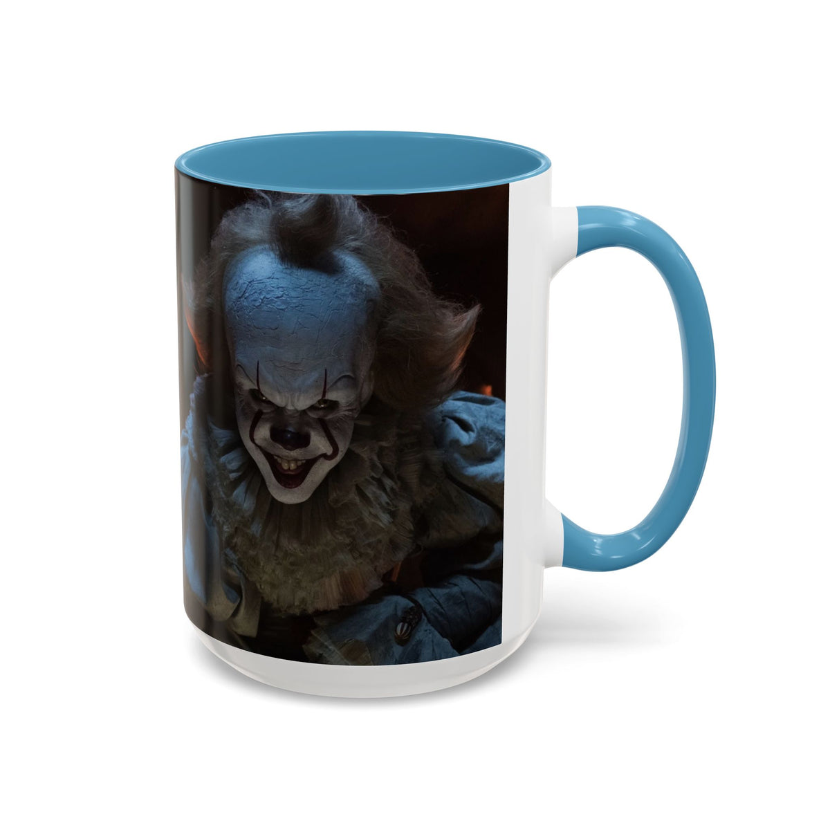 Creepy Pennywise Horror Coffee Mug — Scary Clown Accent Mug (11/15oz)