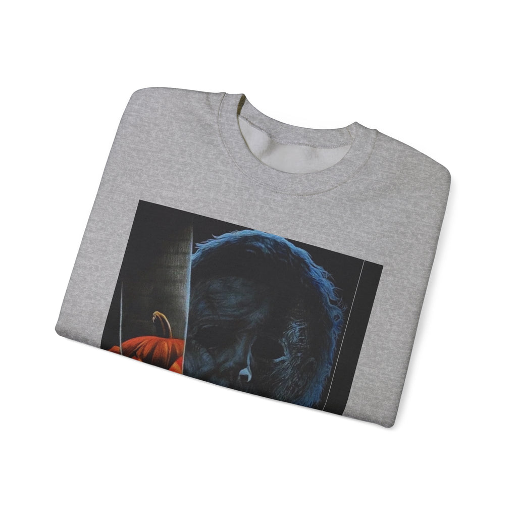 Halloween Thriller Crewneck Sweatshirt — Michael Myers & Jack-O'-Lantern Graphic