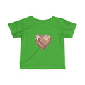 Infant Tee — Rose Gold Glitter Heart Baby T‑Shirt