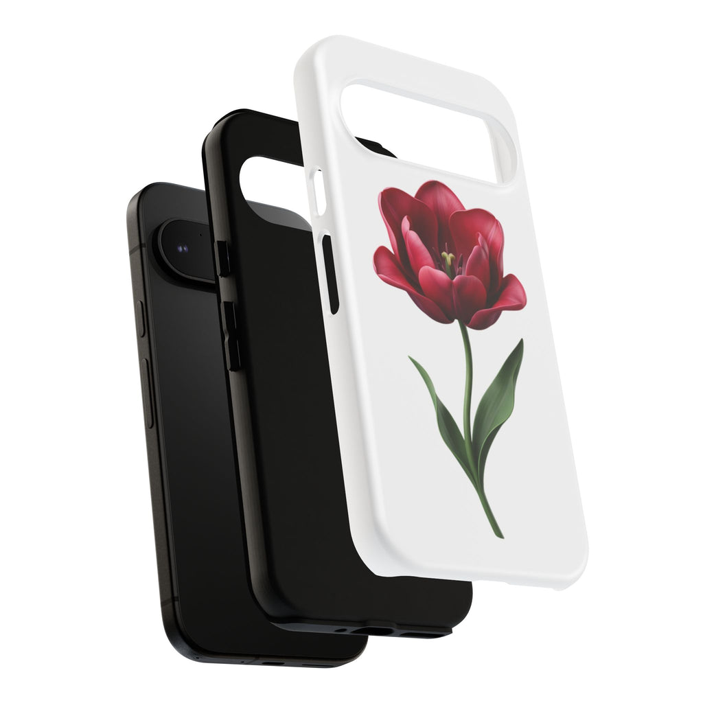 Tulip Floral Tough Phone Case – Protective Blossom iPhone Cover