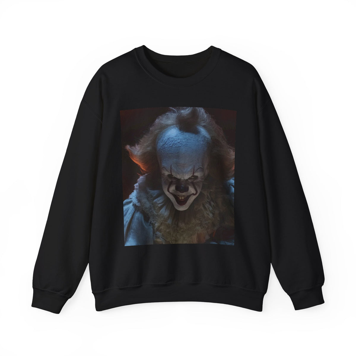 Horror Clown Crewneck Sweatshirt — Scary Pennywise Portrait