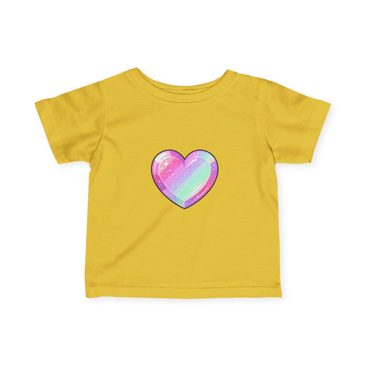 Infant Tee — Pastel Rainbow Heart Baby Shirt