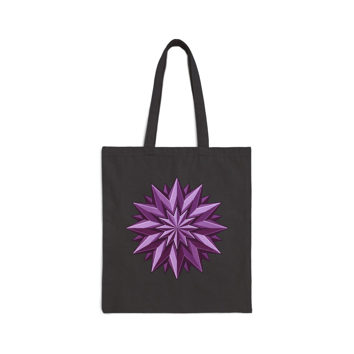Canvas Tote — Purple Geometric Starburst Tote Bag