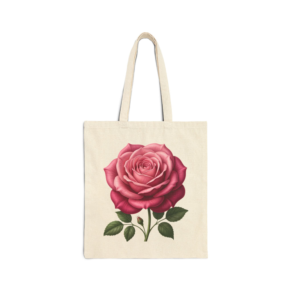 Rose Vintage Canvas Tote Bag