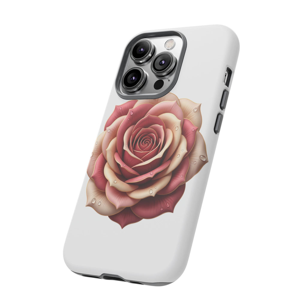 Rose Waterdrop Tough Phone Case — Protective Floral iPhone Cover