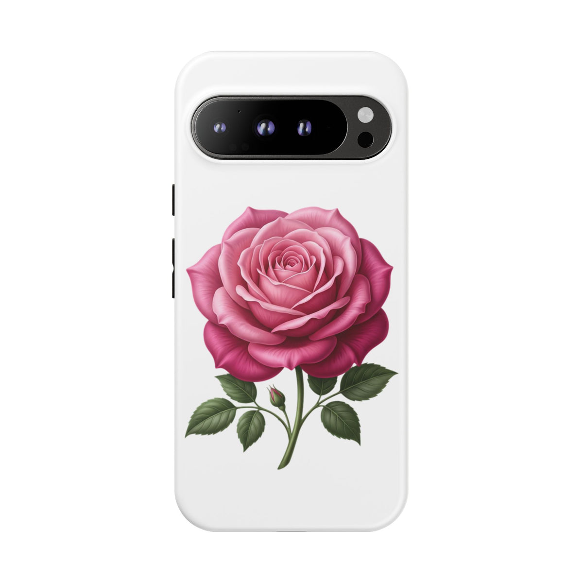 Pink Rose Tough Phone Case — Floral Protective iPhone Cover