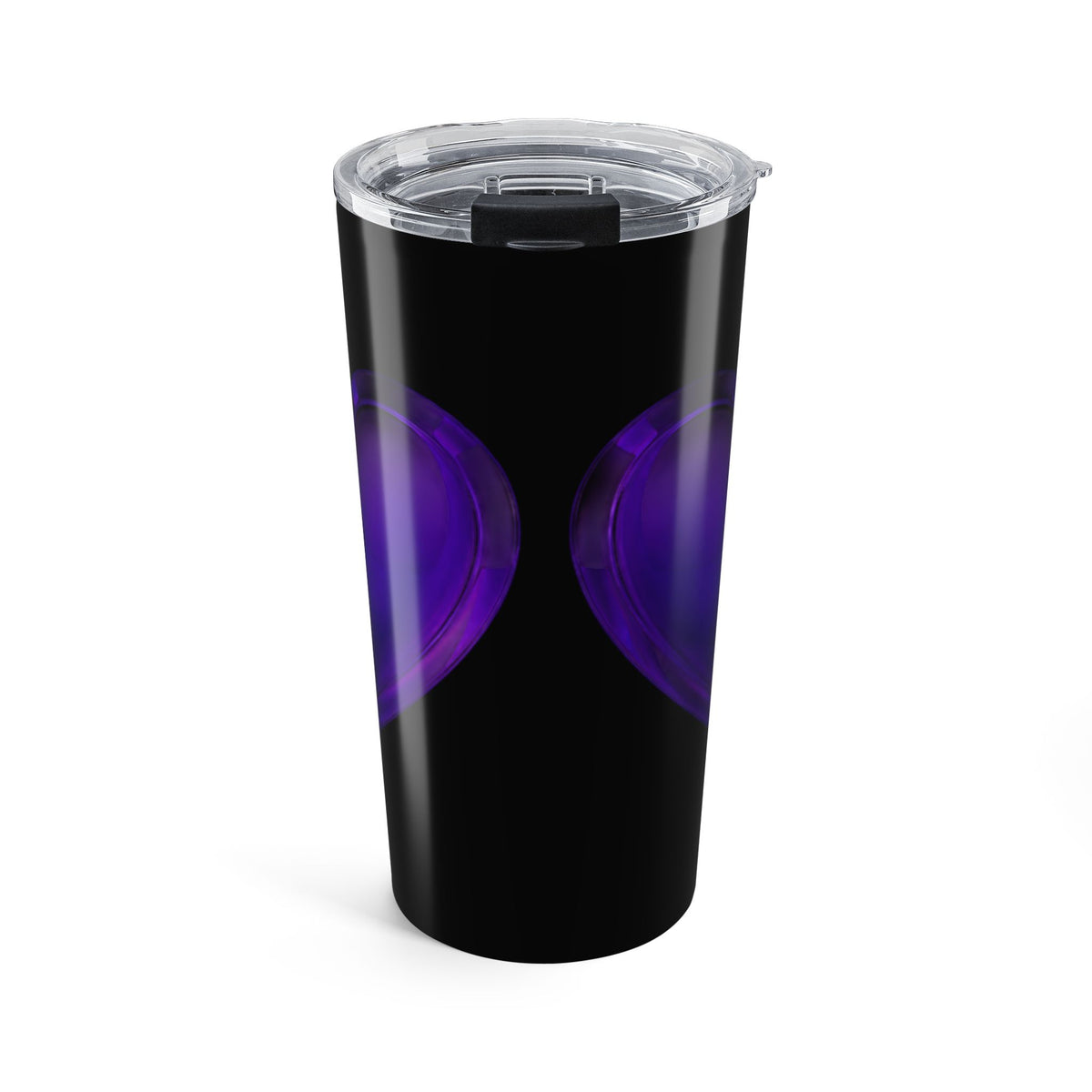 20oz Tumbler — Purple Galaxy Heart Stainless Steel Travel Cup- Black