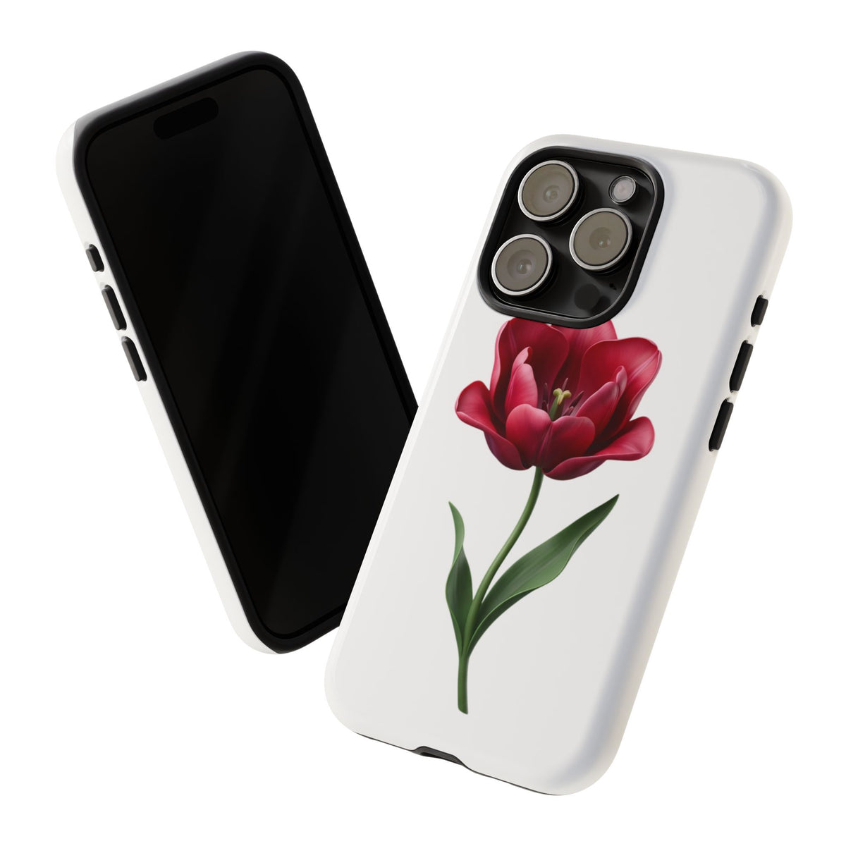 Tulip Floral Tough Phone Case – Protective Blossom iPhone Cover