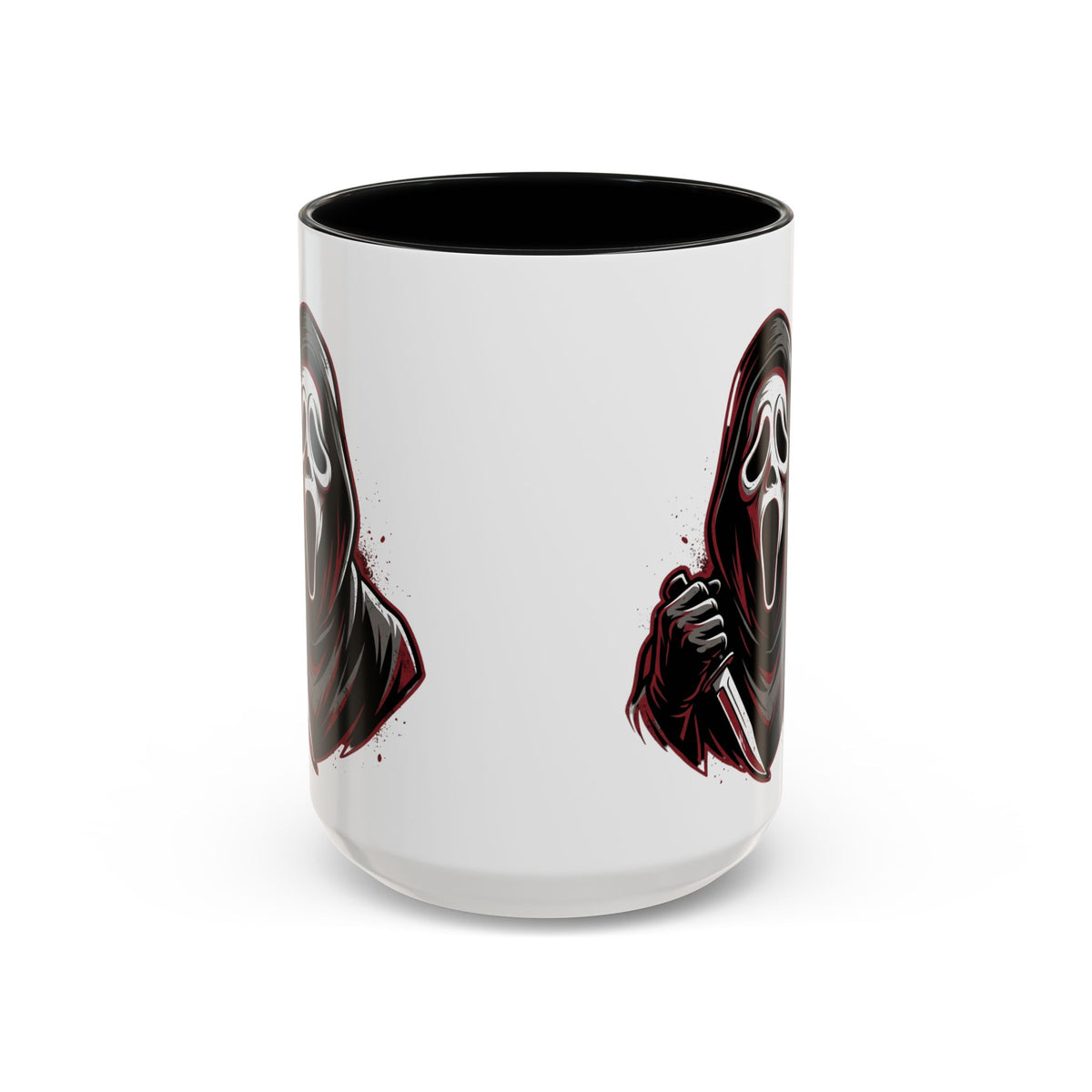 Scream Mask Accent Coffee Mug — Horror Killer Design (11/15oz)