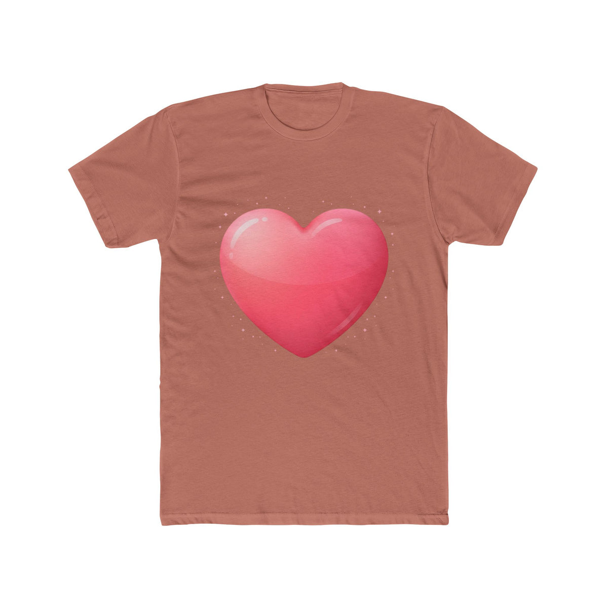 Pink Heart Unisex Cotton Crew Tee