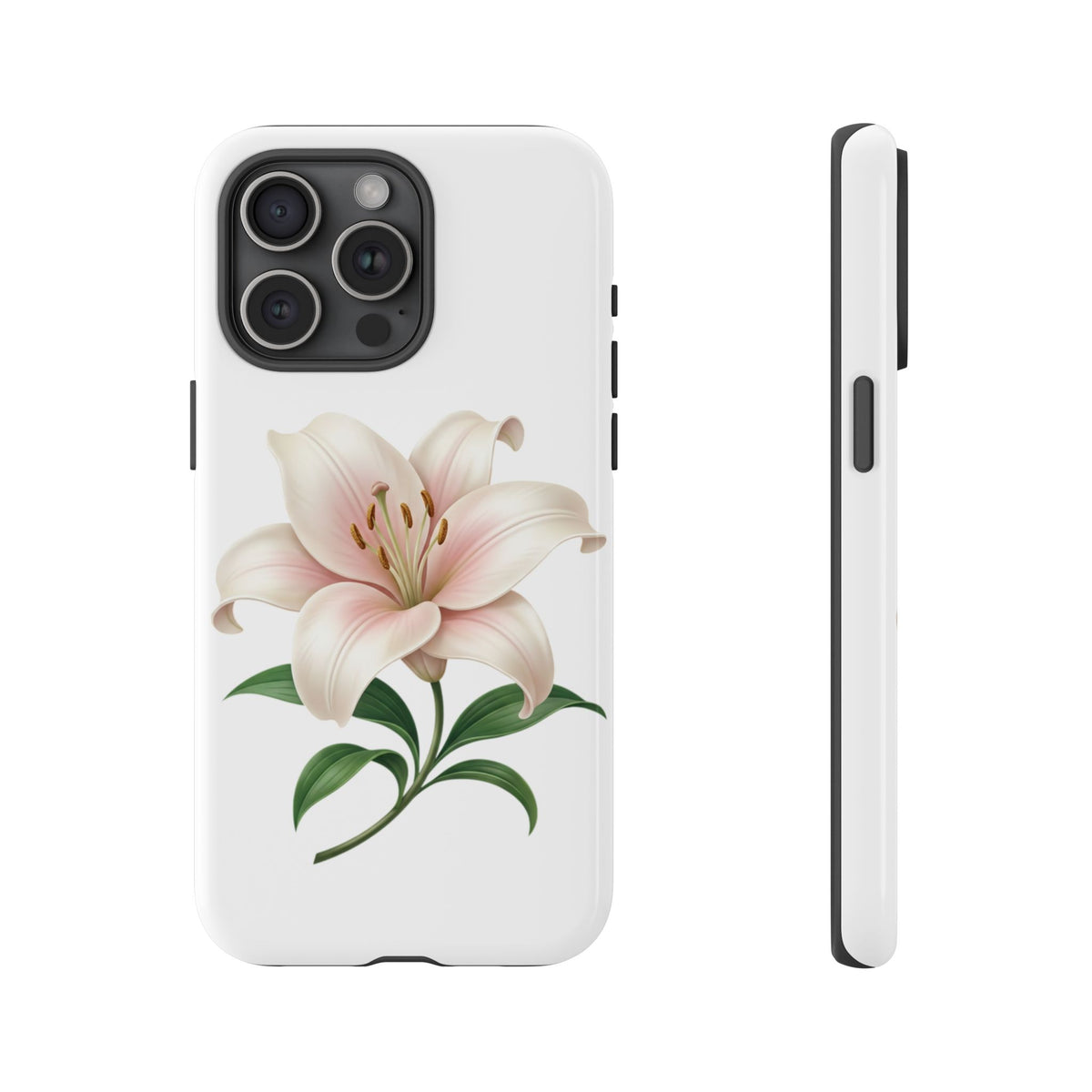 Floral Lily Phone Case — Pink Lily Tough Protective Cover
