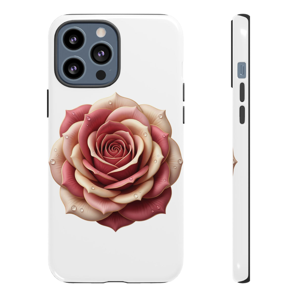 Rose Waterdrop Tough Phone Case — Protective Floral iPhone Cover