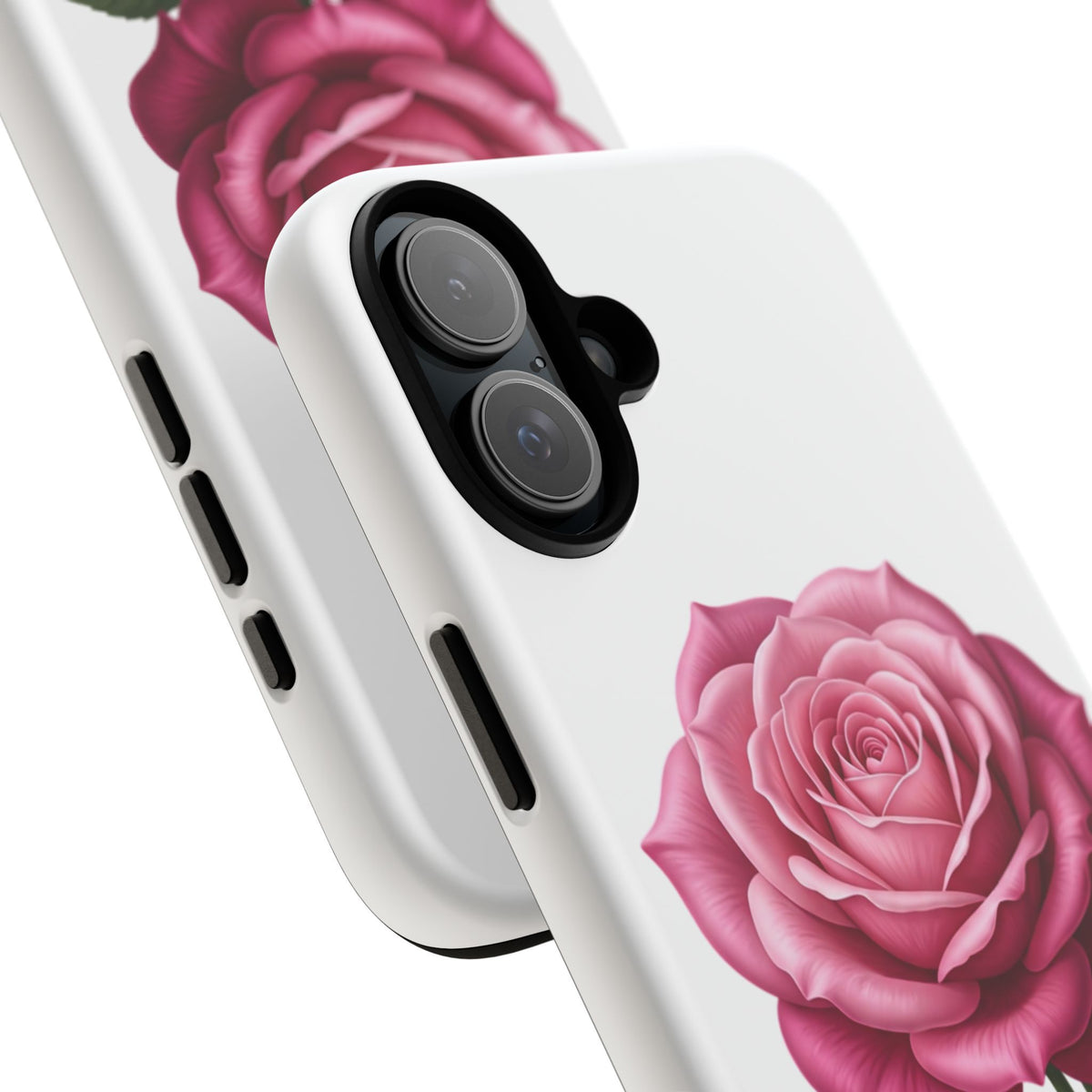 Pink Rose Tough Phone Case — Floral Protective iPhone Cover