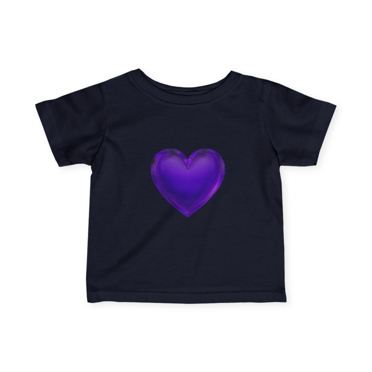 Infant Tee — Shiny Purple Heart Baby T-Shirt