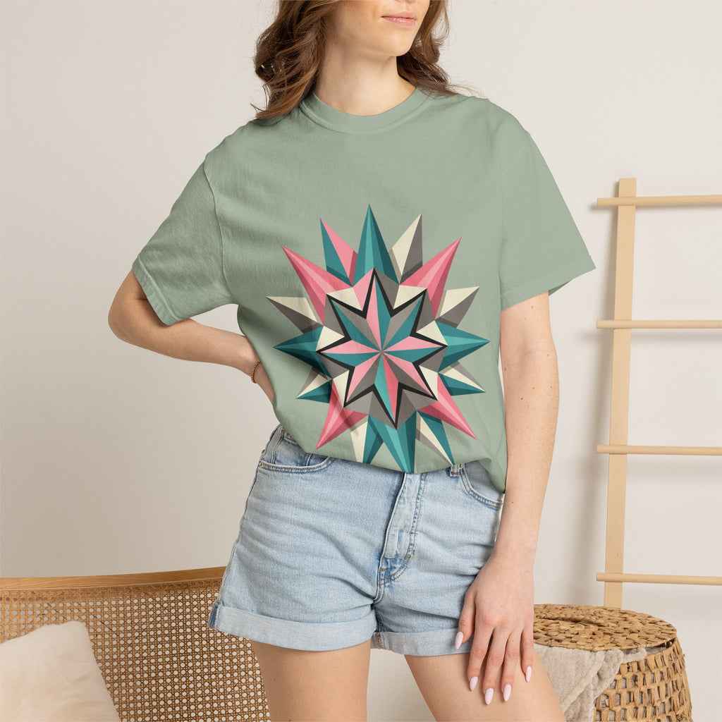 Geometric Starburst Graphic T-Shirt