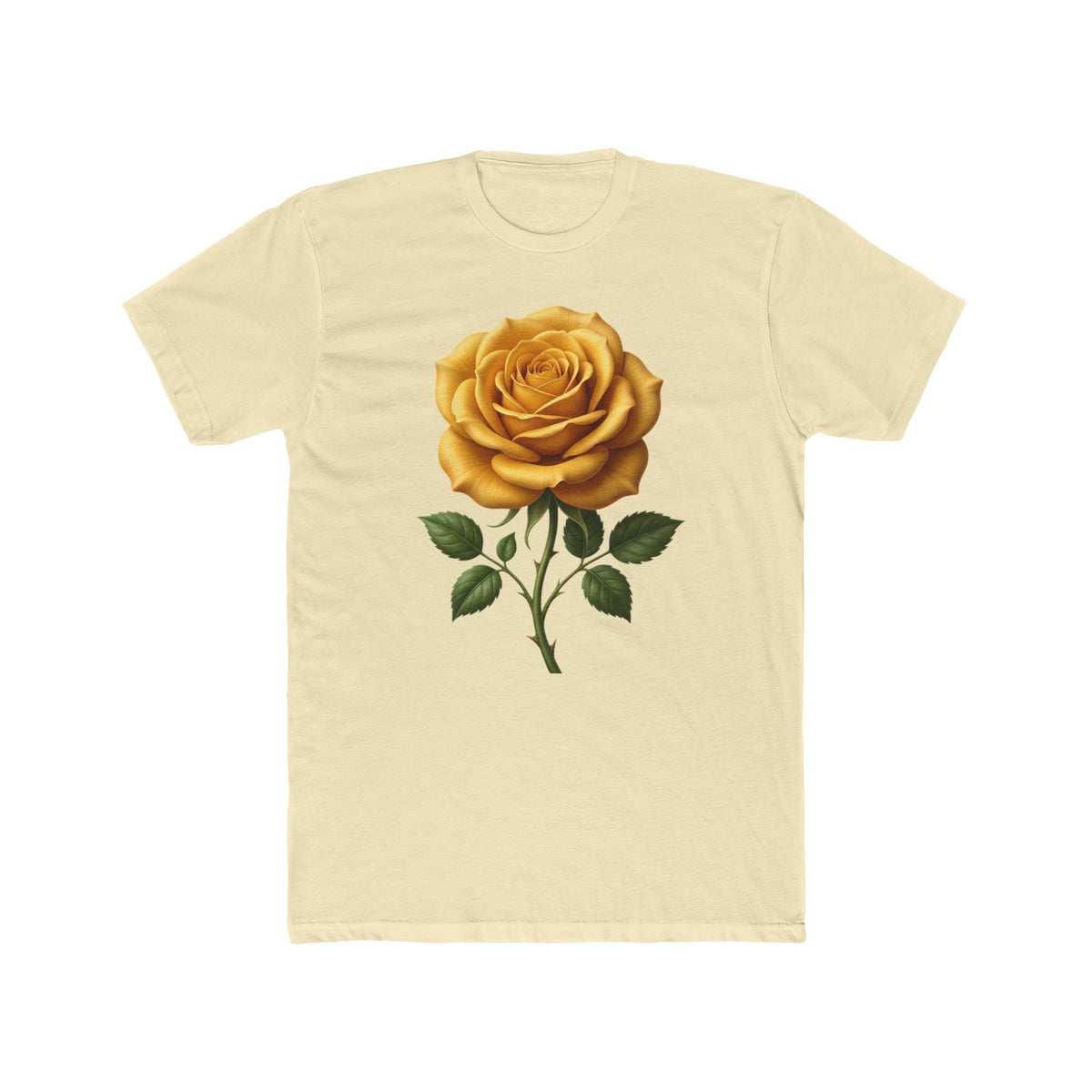 Yellow Rose Graphic Tee - Vintage Botanical Floral T-Shirt