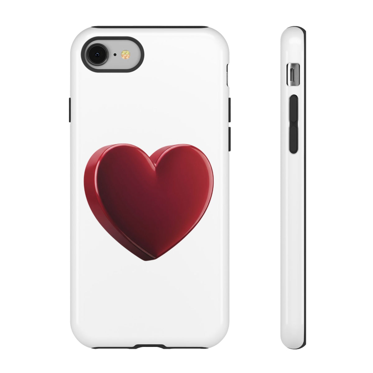 Heart Tough Phone Case - Red 3D Heart Protective Phone Case