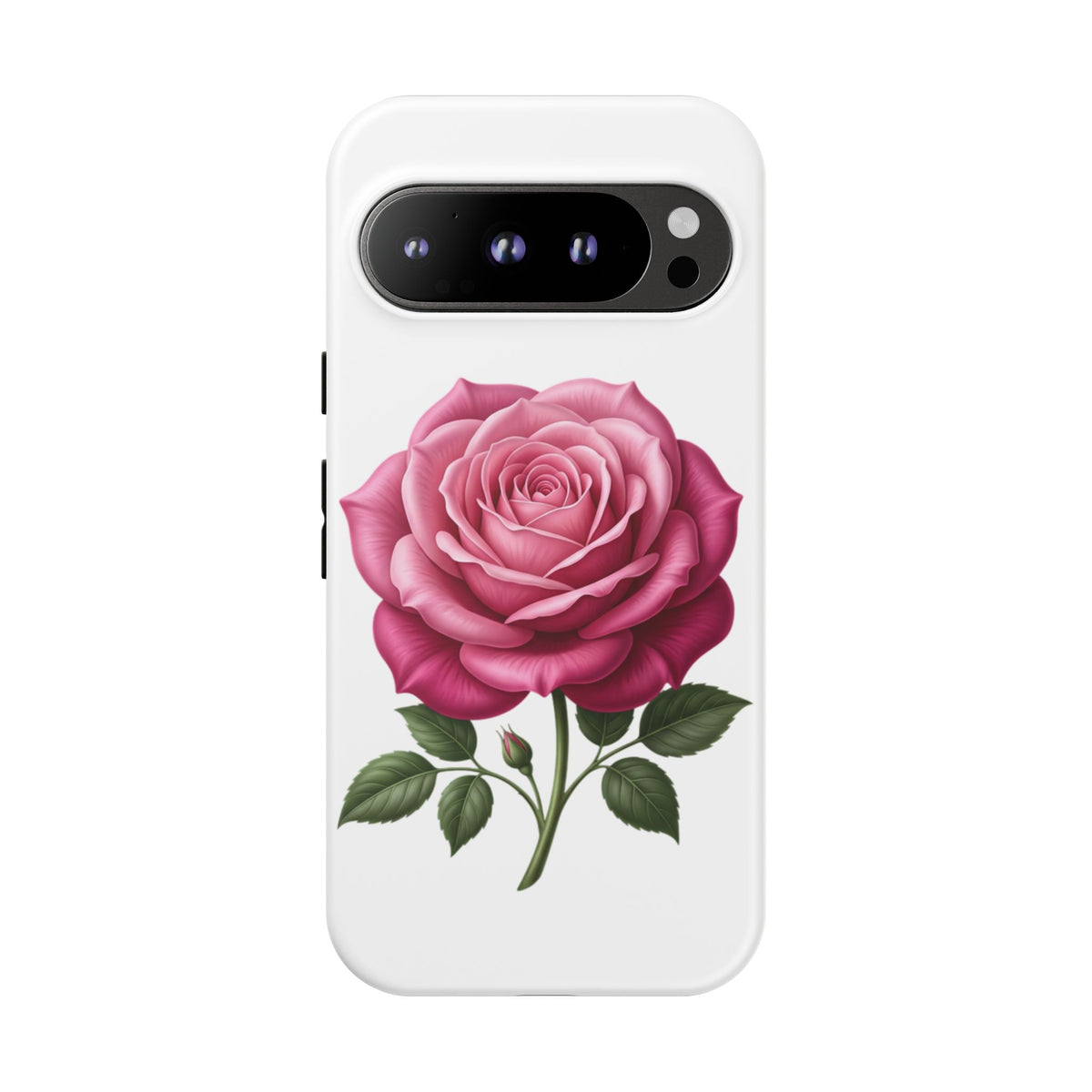 Pink Rose Tough Phone Case — Floral Protective iPhone Cover