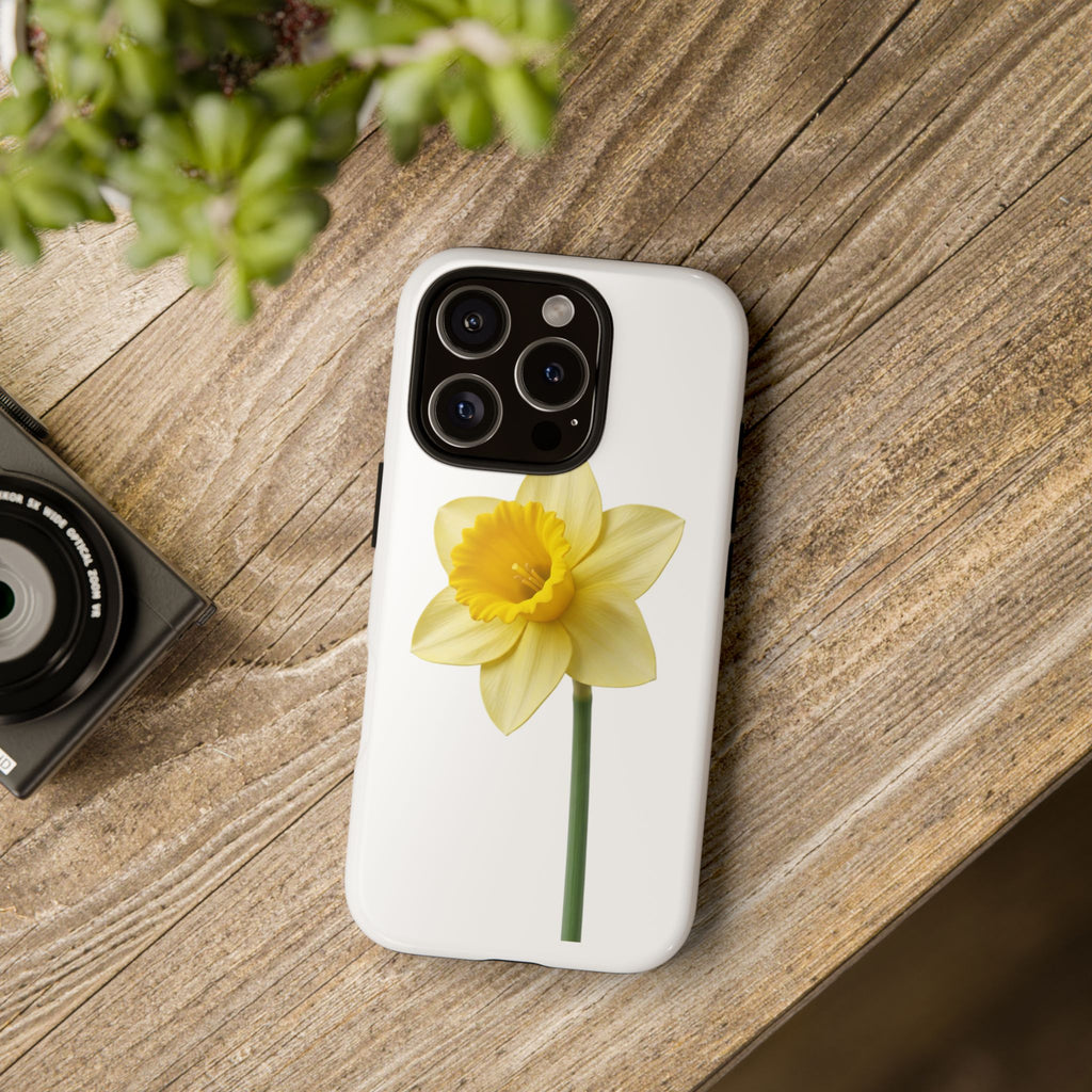 Daffodil Blossom Tough Phone Case — Yellow Spring Floral iPhone Cover