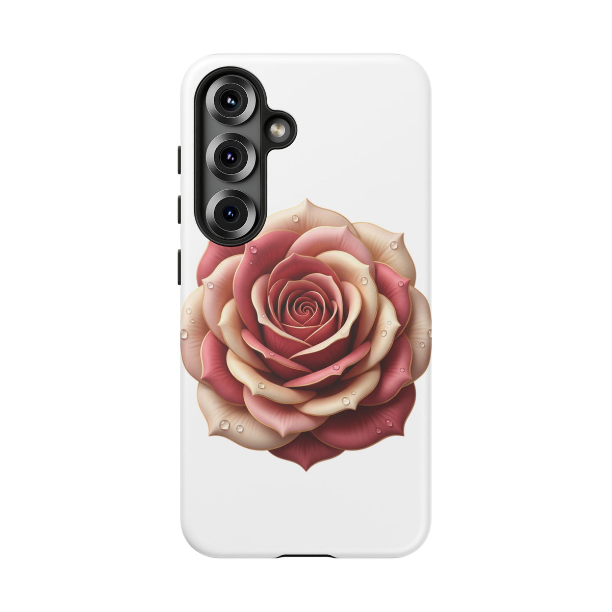 Rose Waterdrop Tough Phone Case — Protective Floral iPhone Cover