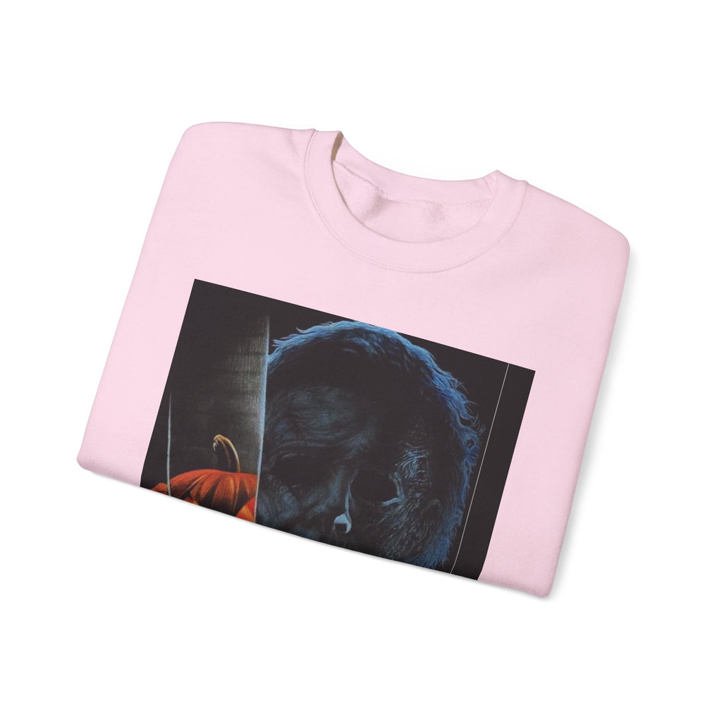 Halloween Thriller Crewneck Sweatshirt — Michael Myers & Jack-O'-Lantern Graphic