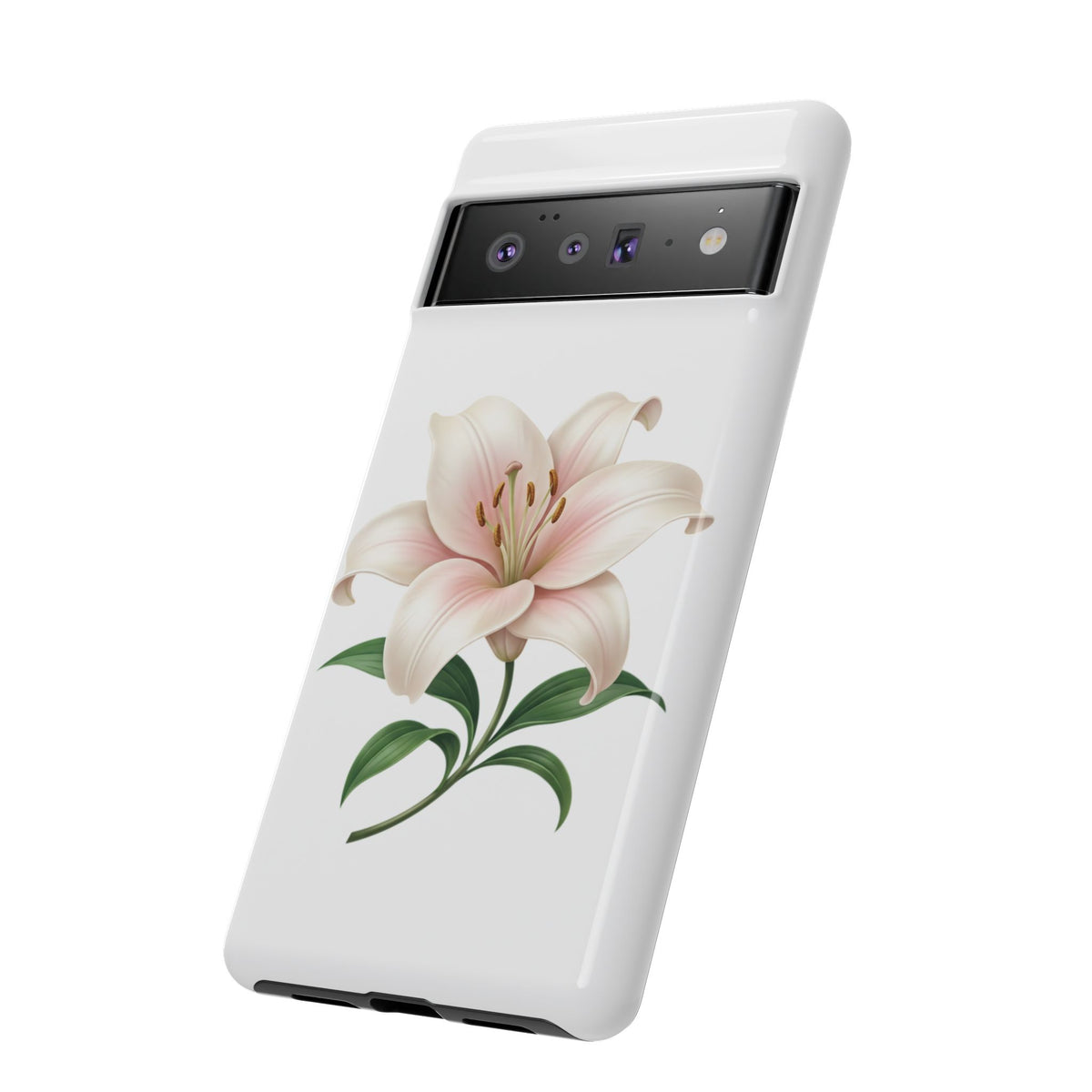 Floral Lily Phone Case — Pink Lily Tough Protective Cover