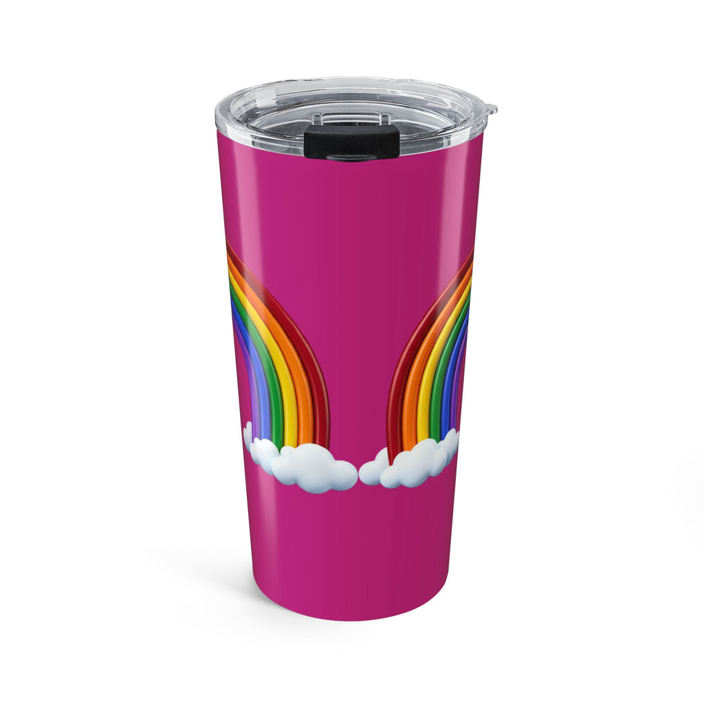 20oz Rainbow Tumbler - Pink Double Rainbow Travel Cup